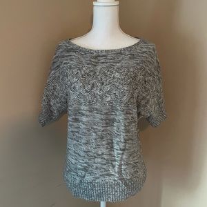Beautiful grey short sleeve Limited sweater